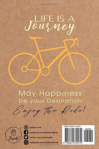 Cycling Notebook My Life Behind Bars Bicycle Journal Diary with Maintenance Log Book