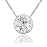 Joyfulle Uriel Guardian Angel Coin Pendant Necklace, Handmade Gifts for Women, Religious Jewelry with Prayer Greeting Card