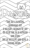 Baby and Kids Name Poems Printables - Daniel