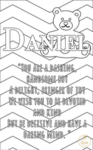 Baby and Kids Name Poems Printables - Daniel