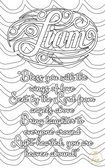 Baby and Kids Name Poems Printables - Liam