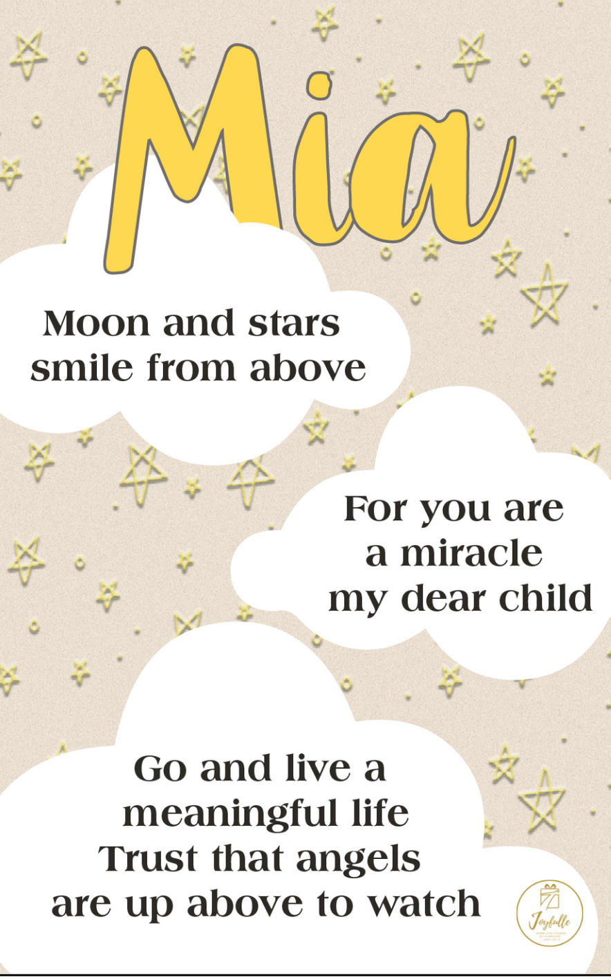 Baby and Kids Name Poems Printables - Mia
