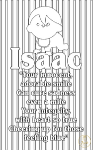 Baby and Kids Name Poems Printables - Isaac