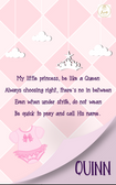 Baby and Kids Name Poems Printables - Quinn