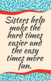 Sisters Day Greeting Card 16