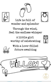 Baby and Kids Name Poems Printables - Willow