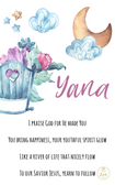 Baby and Kids Name Poems Printables - Yana